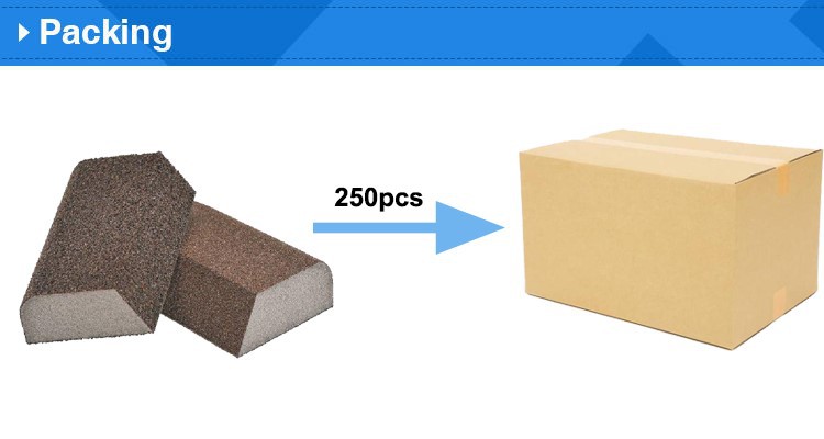 Abrasive gray sponge sanding block Abrasive gray sponge sanding block